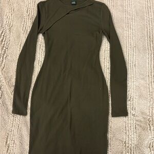 Wild Fable Olive Long Sleeve Dress